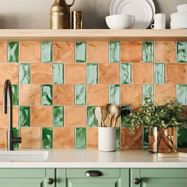 Carrelage Sol et mur Portofino Terra Emerald 15x45 cm de Realonda