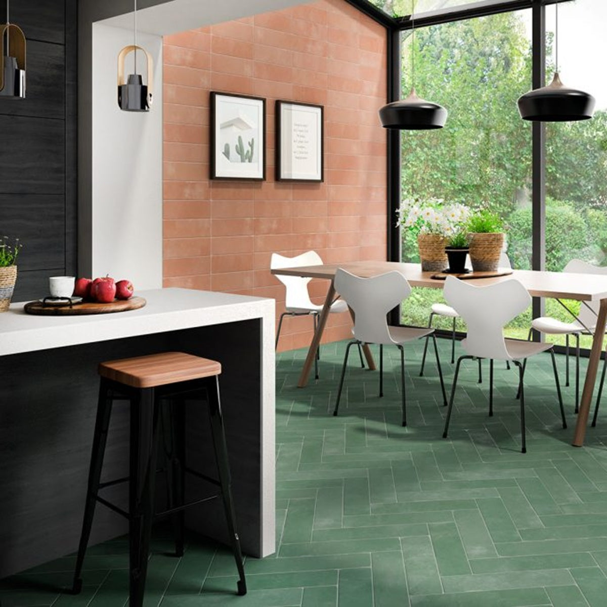 Carrelage sol et mur Natural Cotto Mat 9,2x36,8 cm de Cevica