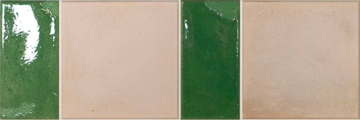 Carrelage Sol et mur Portofino Arena Emerald 15x45 cm de Realonda