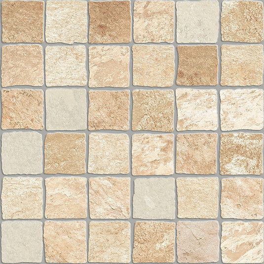 Carrelage Terrasse effet Pierre Pave Troia 33,5x33,5 cm