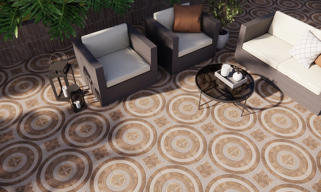 Carrelage Terrasse Effet Pierre Segovia Cotto 45x45 cm de Prissmacer