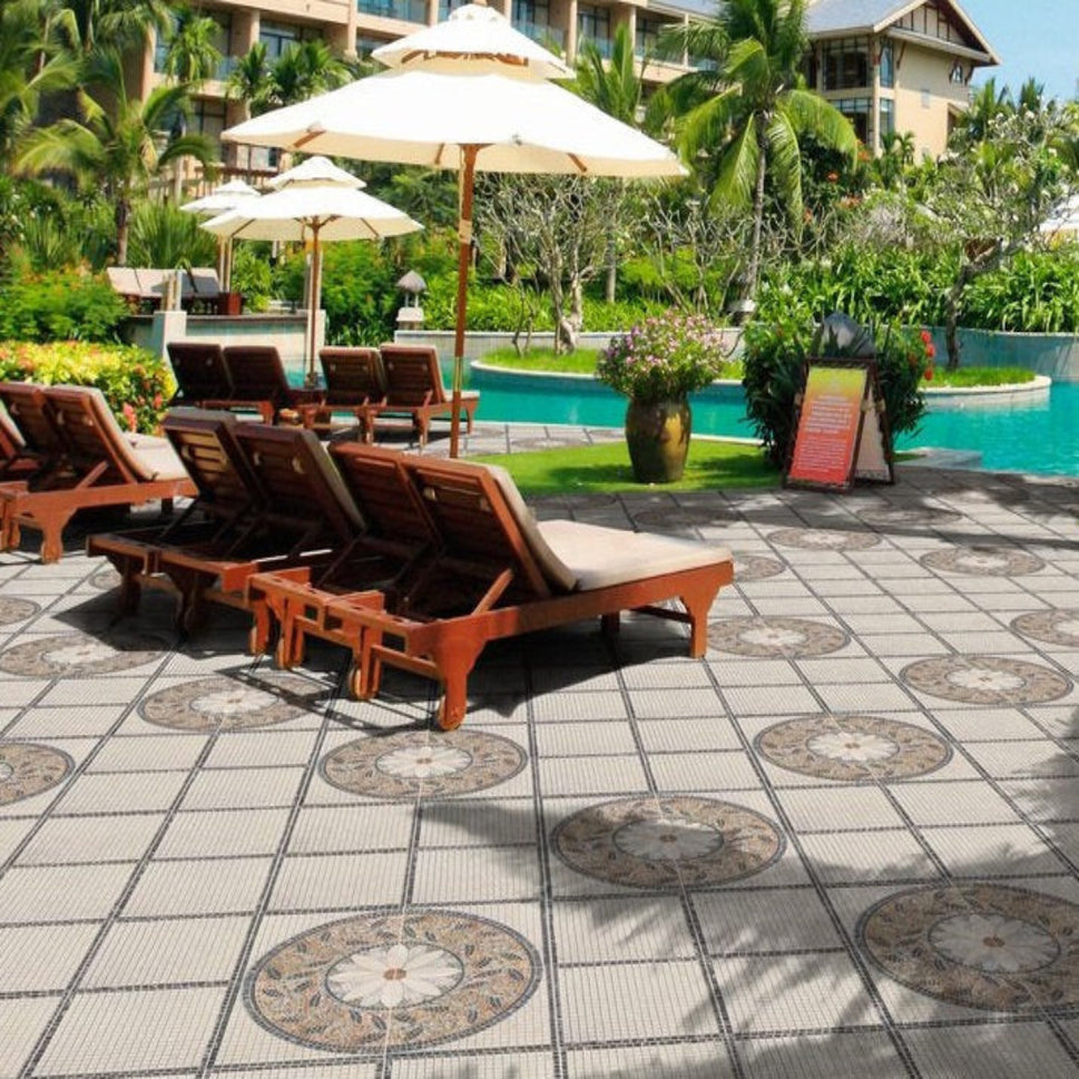 Carrelage Terrasse Effet Pierre Trevi 44x44 cm de Realonda