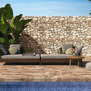 Carrelage Terrasse et Piscine Effet Pierre Hekla Siena de Ecoceramic30.3x61.3 cm Boite 1.30 m²