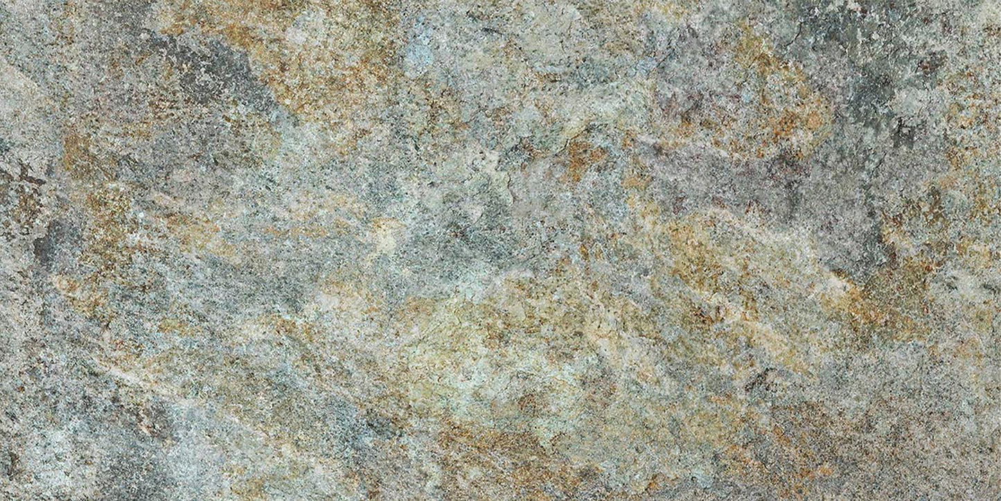 Carrelage Terrasse et Piscine Effet Pierre Kilauea Mix 30x60 cm de Ecoceramic