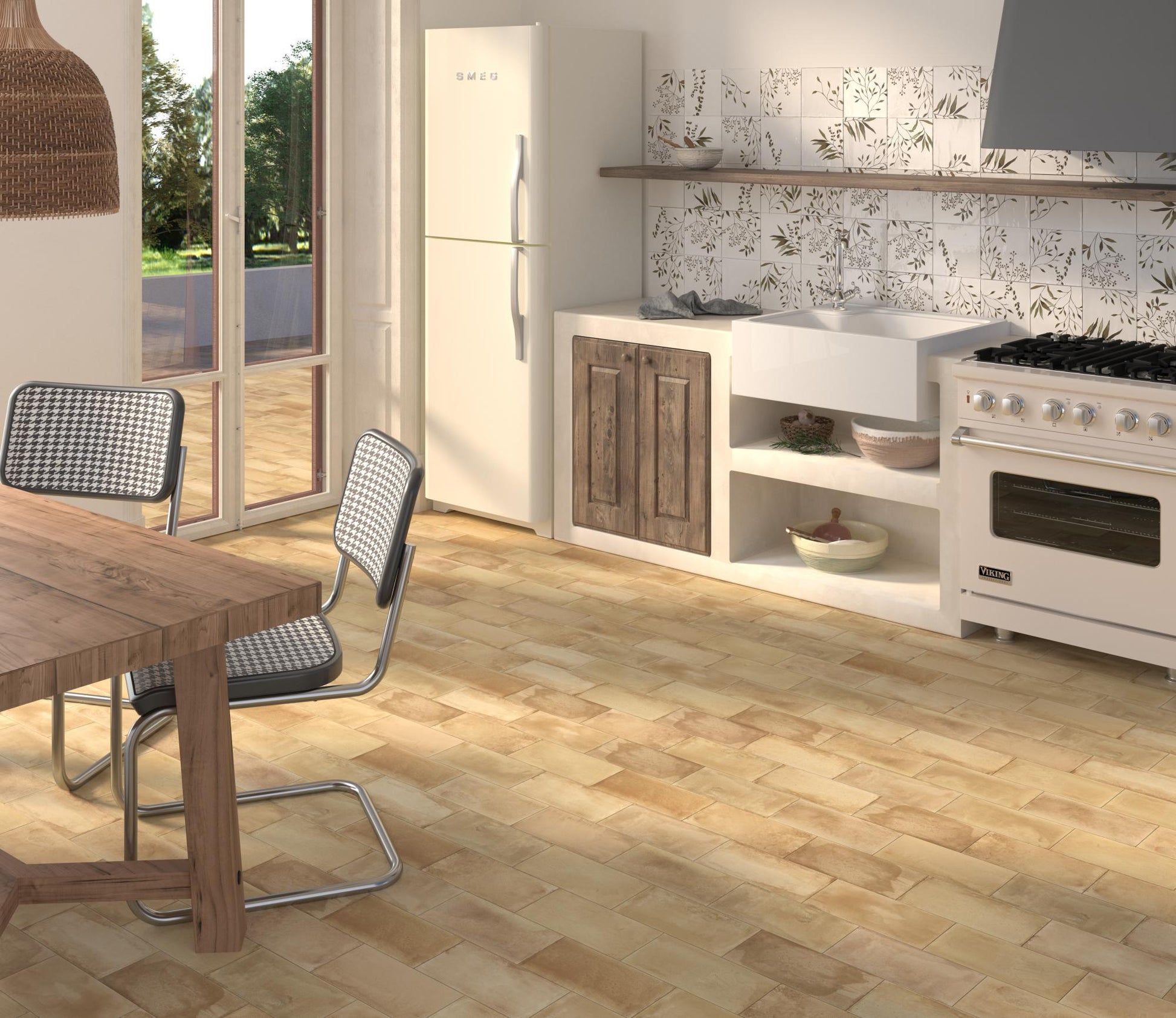 Carrelage Effet Zellige Olivia Verde Brillant 15x15 cm de Dune