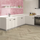 Carrelage Effet Zellige Brillant Tabarca Rosa 15x15 cm de Dune15x15 cm Boite 0.675 m²