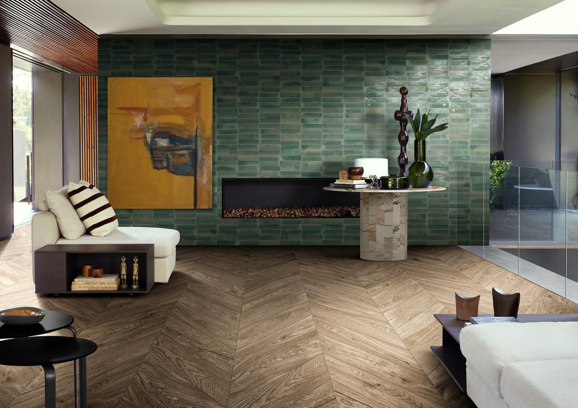 Carrelage Effet Zellige Lume Forest 6x24 cm de Marazzi