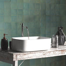 Carrelage Effet Zellige Manara Clay Tamir Turquesa 10x10 cm de Nanda Tiles10x10 cm Boite 0.44m²