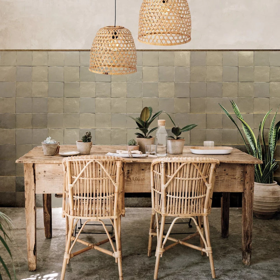 Carrelage Effet Zellige Manara Clay Temara Taupe 10x10 cm de Nanda Tiles