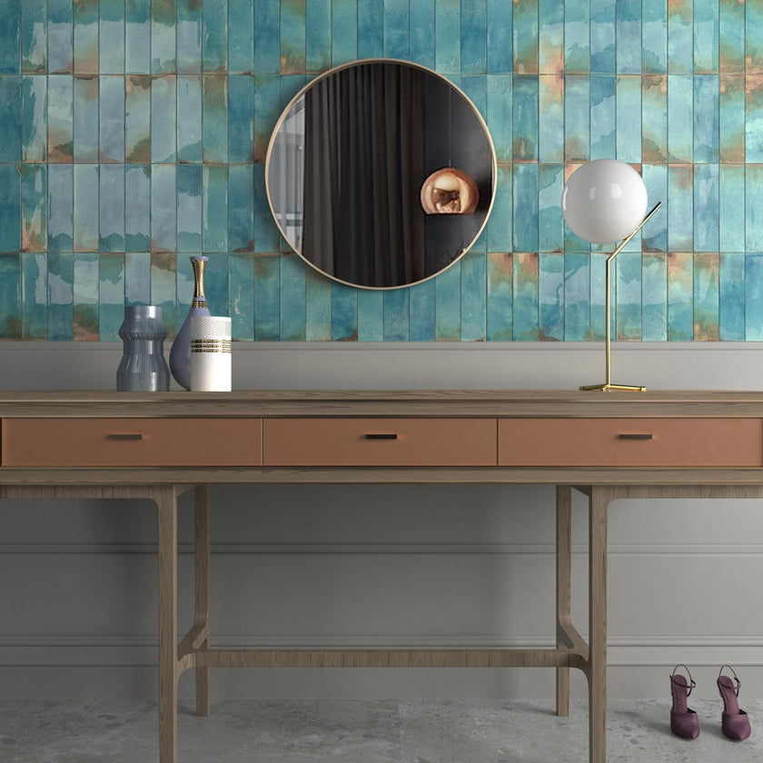 Carrelage Effet zellige Granadella Cielo 6,4x22,3 cm de Dune