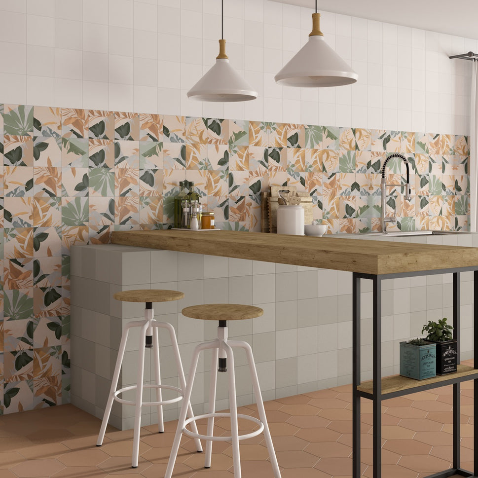 Carrelage Hexagonal Chicago Exa Ginger 21,5x25 cm de Dune