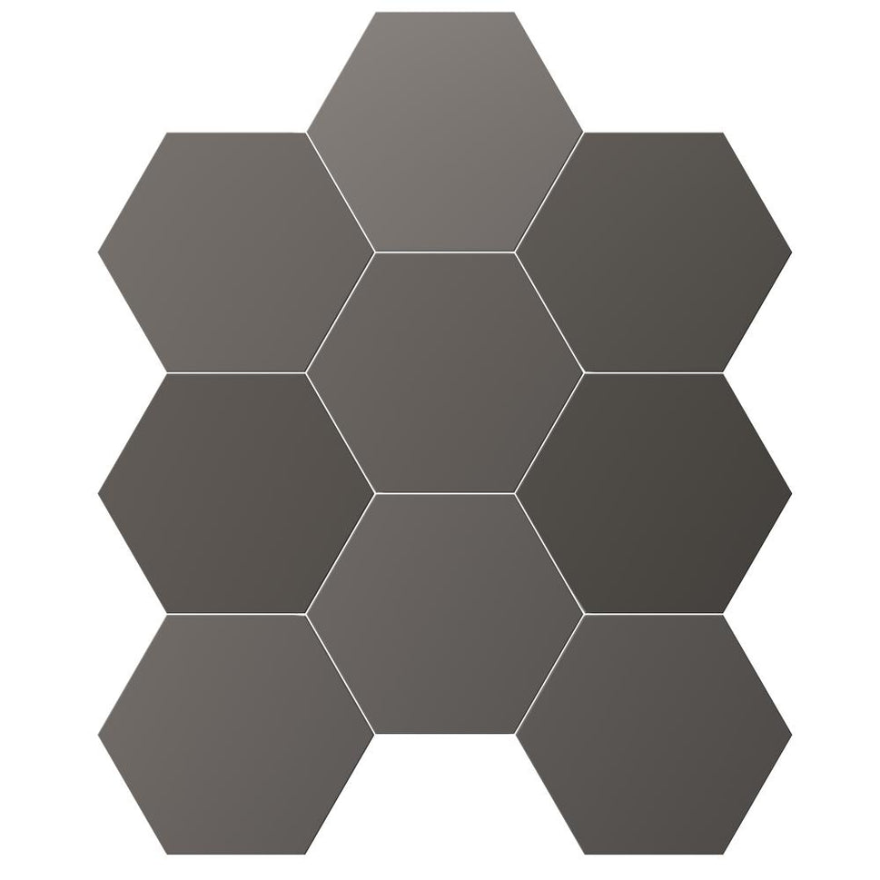 Echantillon Carrelage Hexagonal Chicago Exa 21,5x25 cmChicago Exa Charcoal