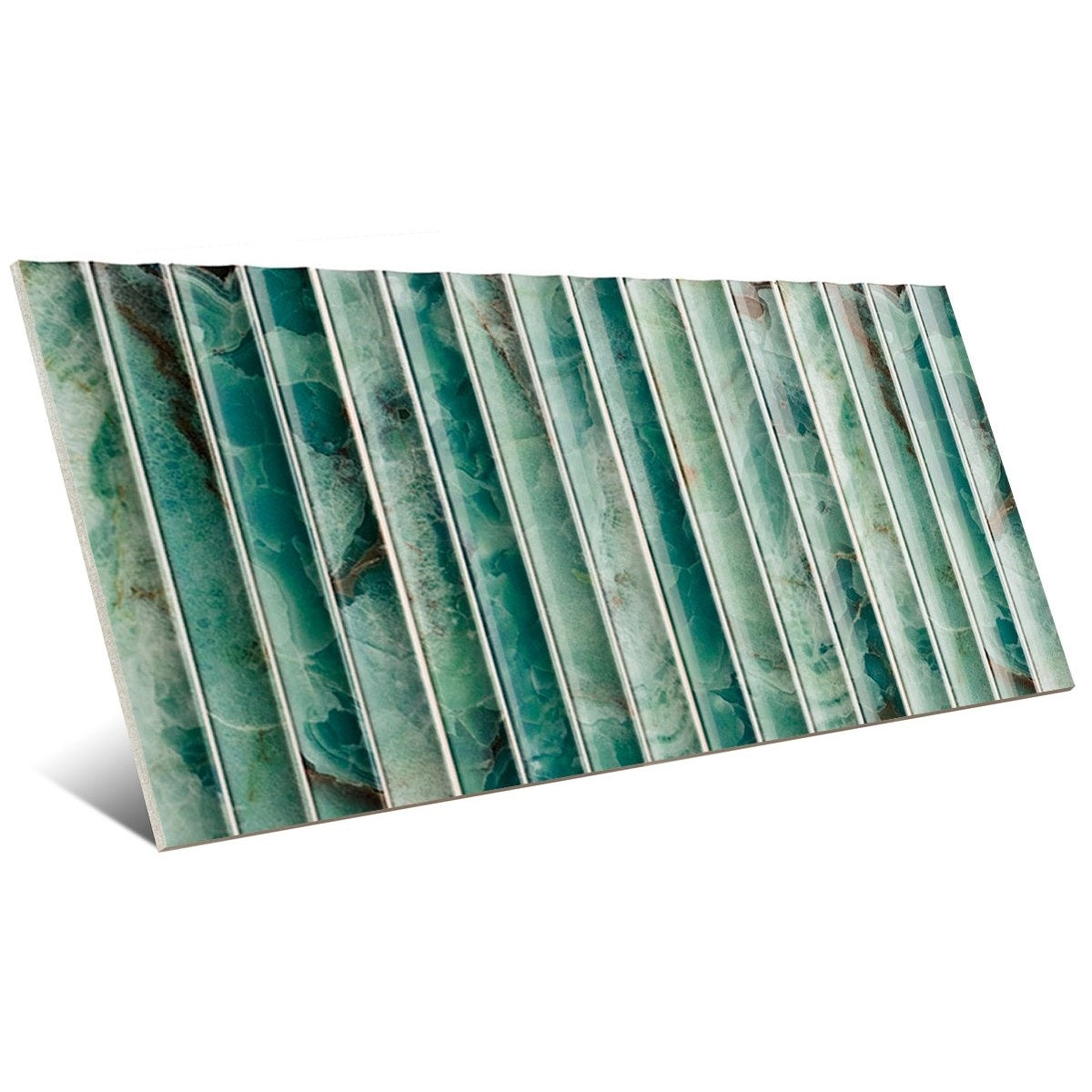Carrelage Effet Zellige Wave Emerald 15x30 cm de Mainzu