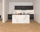 Carrelage Effet Marbre Blanc et Or Marshall Gold Mat ou Brillant 90x90 cm de Ecoceramic90x90 cm Boite de 1.62 m² / BRILLANT