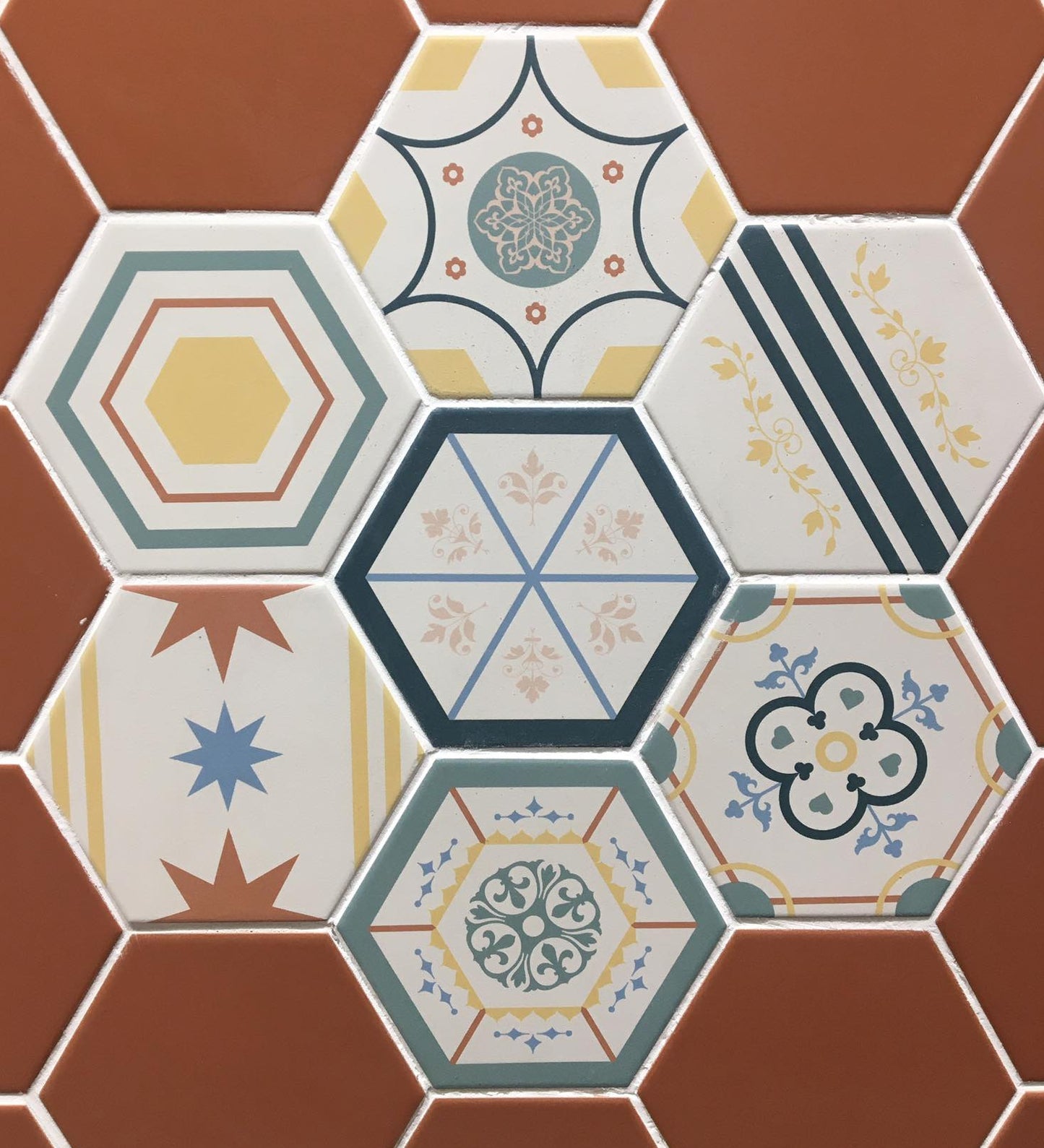 Hexagonal sol et mur Boom Décors (8 coloris)