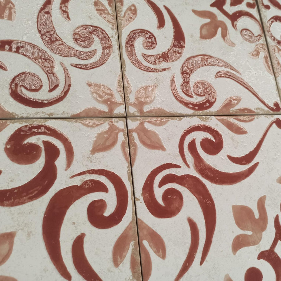 Carrelage Effet Carreau de Ciment Barraquetes Teja 20x20 cm de Dune