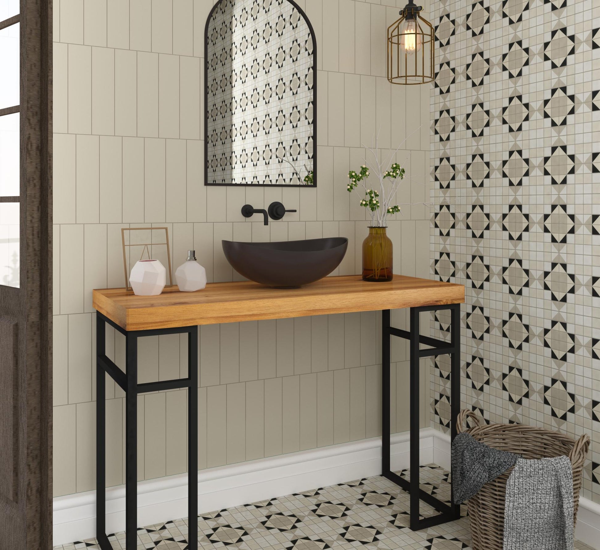 Carrelage Effet Mosaique Mintons Canterbury 20x20 cm de Dune