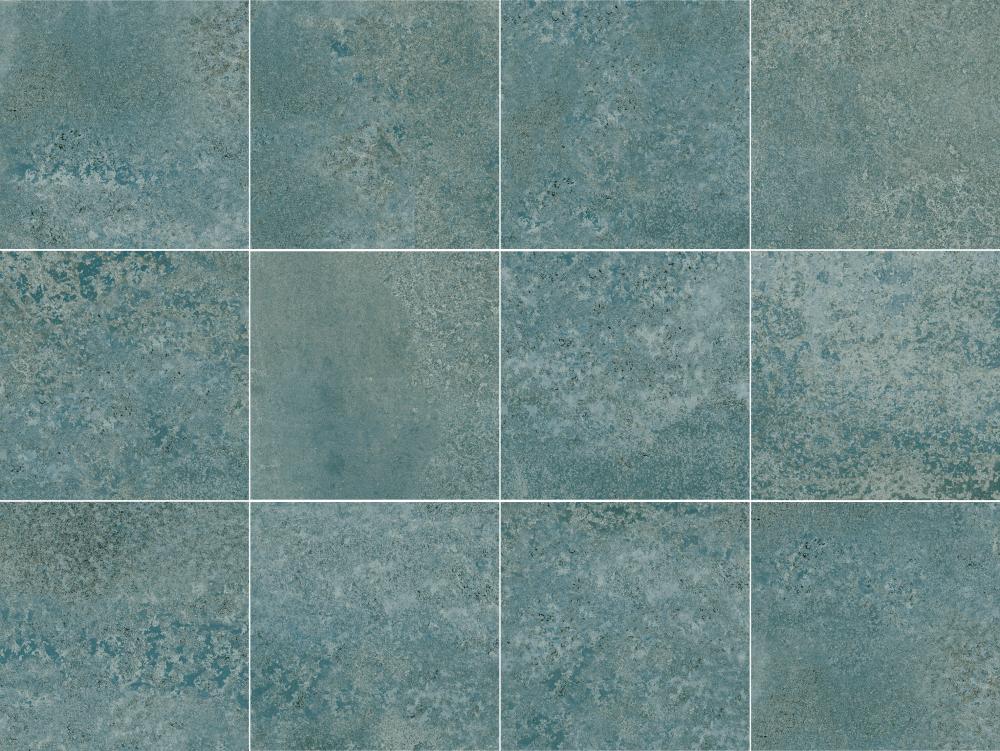 Carrelage Sol et mur rectifie Magnet Petrol 20x20 cm de Dune
