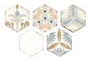 Echantillon Hexagonal effet Carreaux de Ciment Bohemia 21x25 cmLola