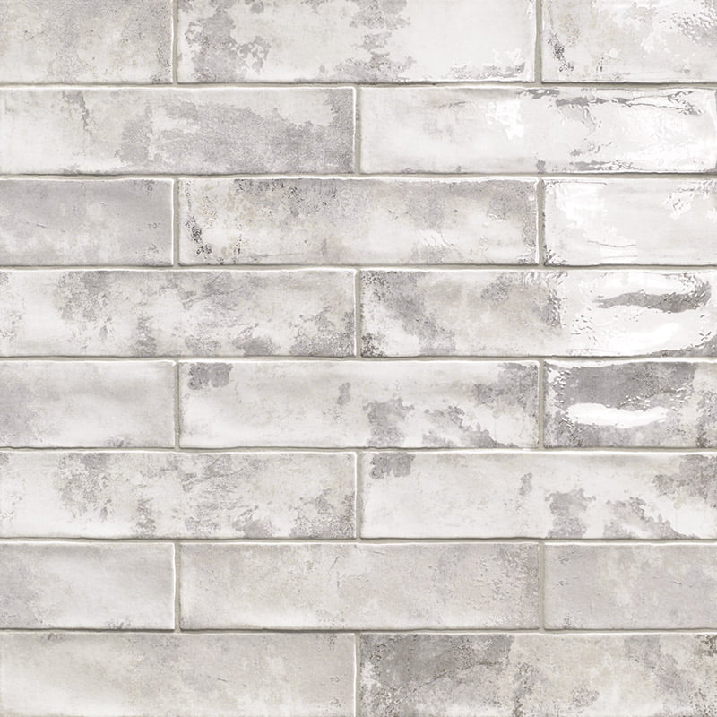 Faience Murale Effet Zellige Bayonne Grey 7,5x30 cm de Mainzu