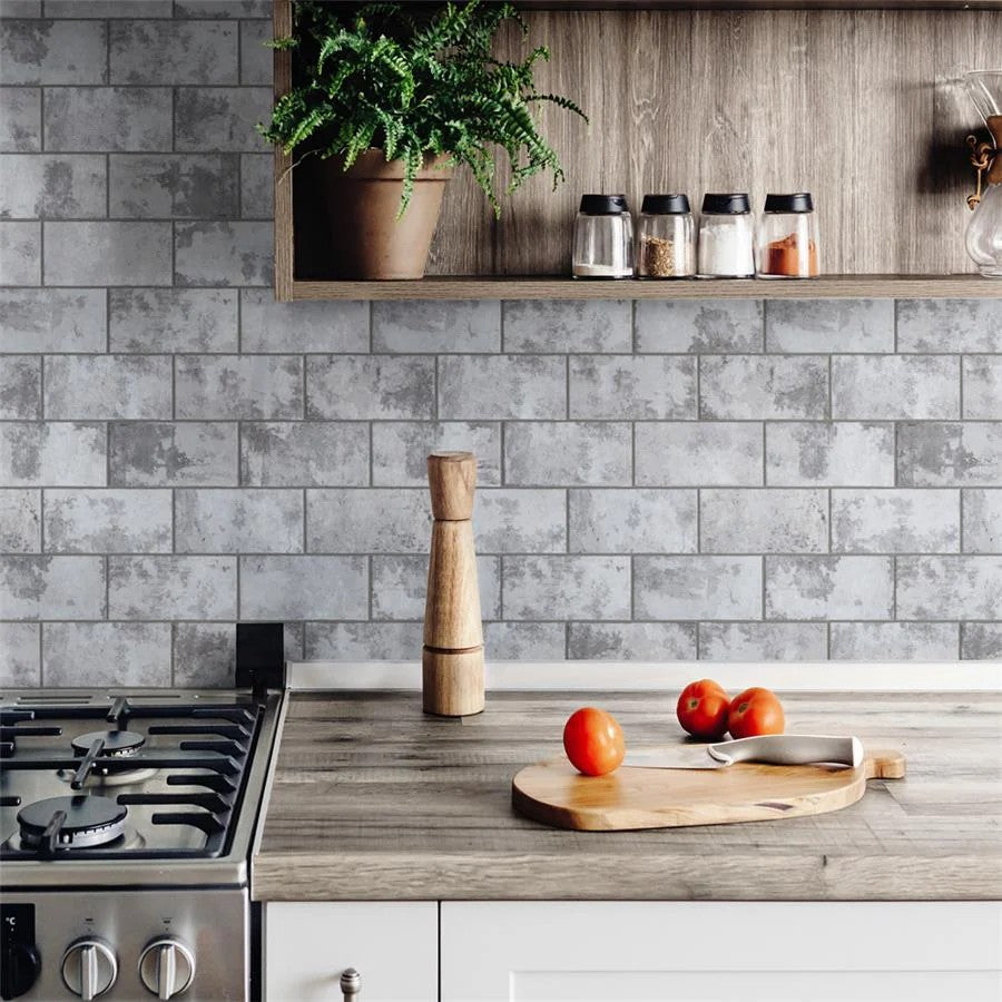 Faience Murale effet zellige Biarritz Grey 7,5x15 cm de Mainzu