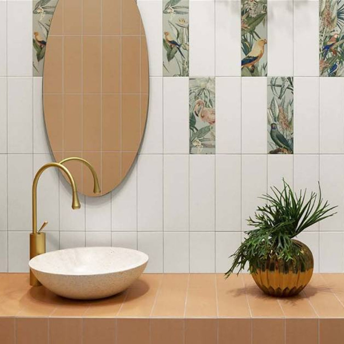 Faience murale Jungle Liso Blanco Mat 10x30 cm de Mainzu
