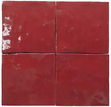 Faience Murale Zelij Special Rojo Antiguo 10x10 cm de Cevica