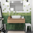 Faience Murale Zelij Verde Botella 10x10 cm  de Cevica10x10 cm Boite 0.81 m²