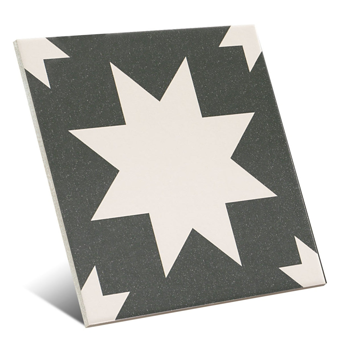 Carrelage Effet carreaux de ciment Fired Star Black 20x20 cm de Mainzu