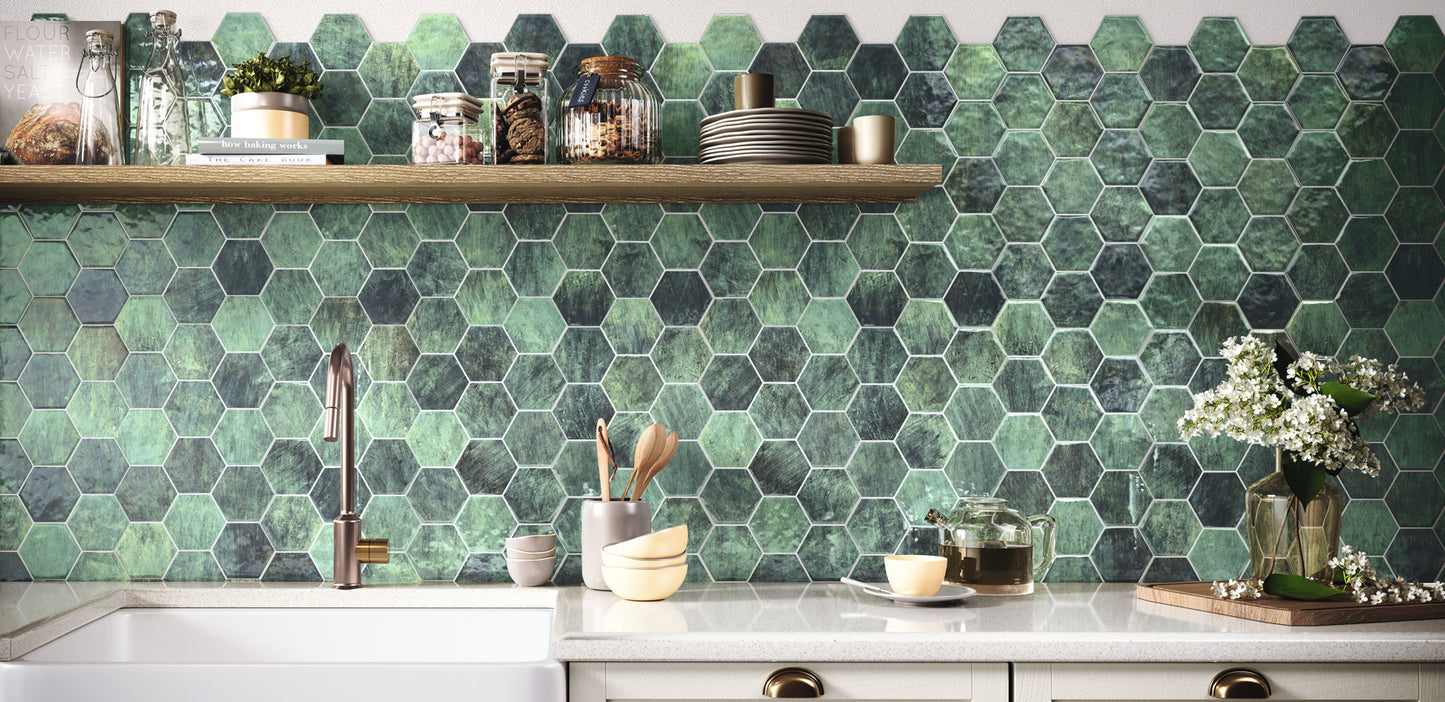 Hexagonal Hex Zellige 26,5x51 cm de Realonda