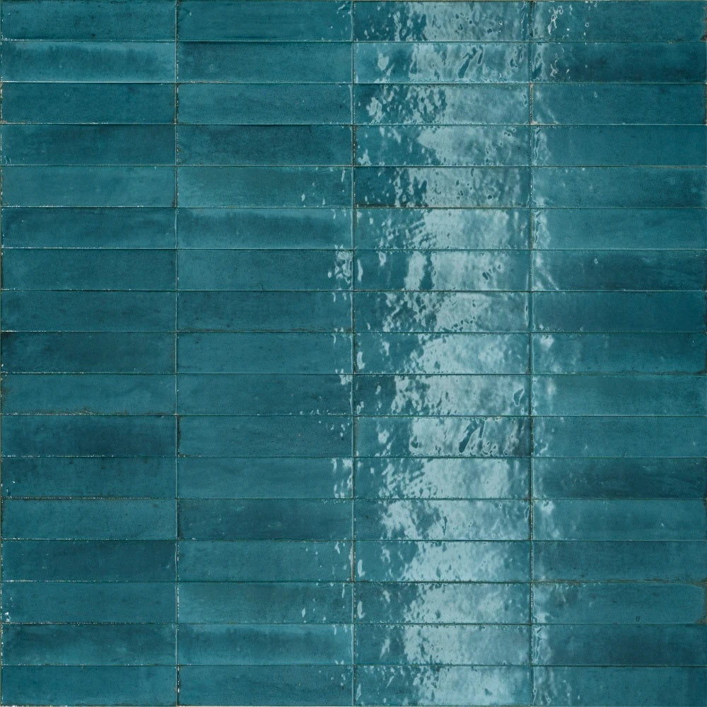 Carrelage Effet Zellige Lume Ocean Lux 6x24 cm de Marazzi