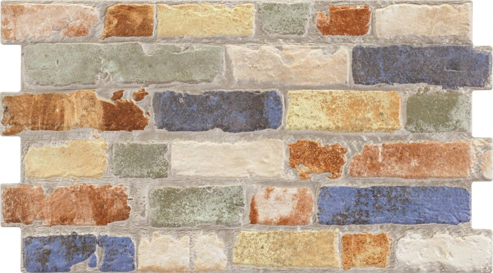 Carrelage Parement Mural Effet Pierre Brique Manhattan Color 31x56 cm de Realonda