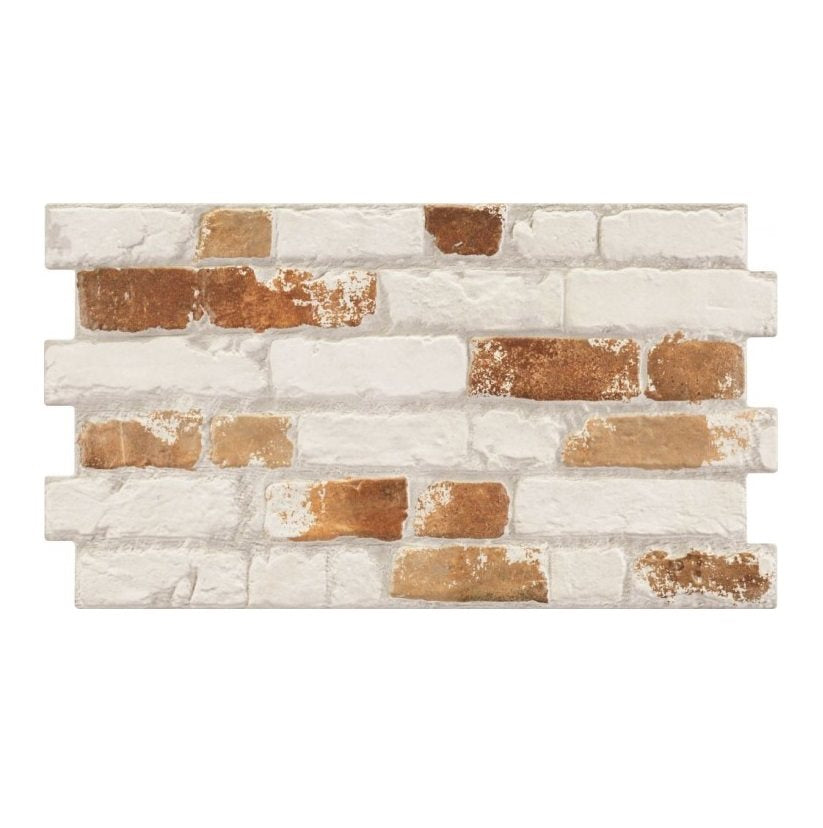 Carrelage Parement Mural Effet Pierre Brique Manhattan Old 31x56 cm de Realonda