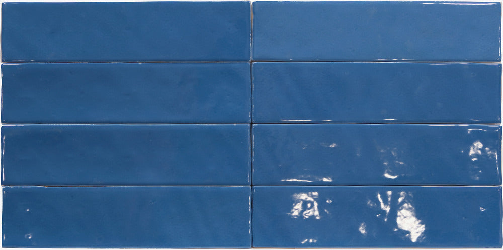 Carrelage Effet Zellige Meknes Indigo Brillant 6,2x25 cm de Dune