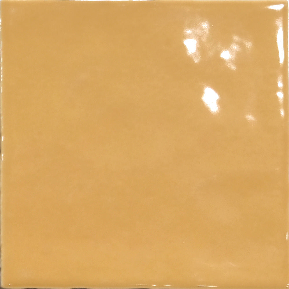 Carrelage Effet Zellige Meknes Miel Brillant 12,5x12,5 cm de Dune