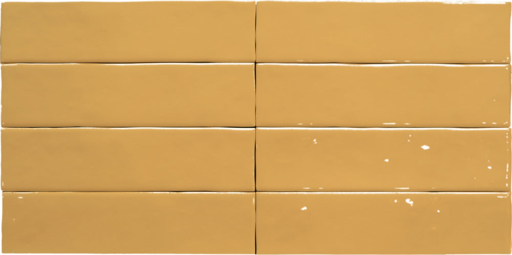 Carrelage Effet Zellige Meknes Miel Brillant 6,2x25 cm de Dune