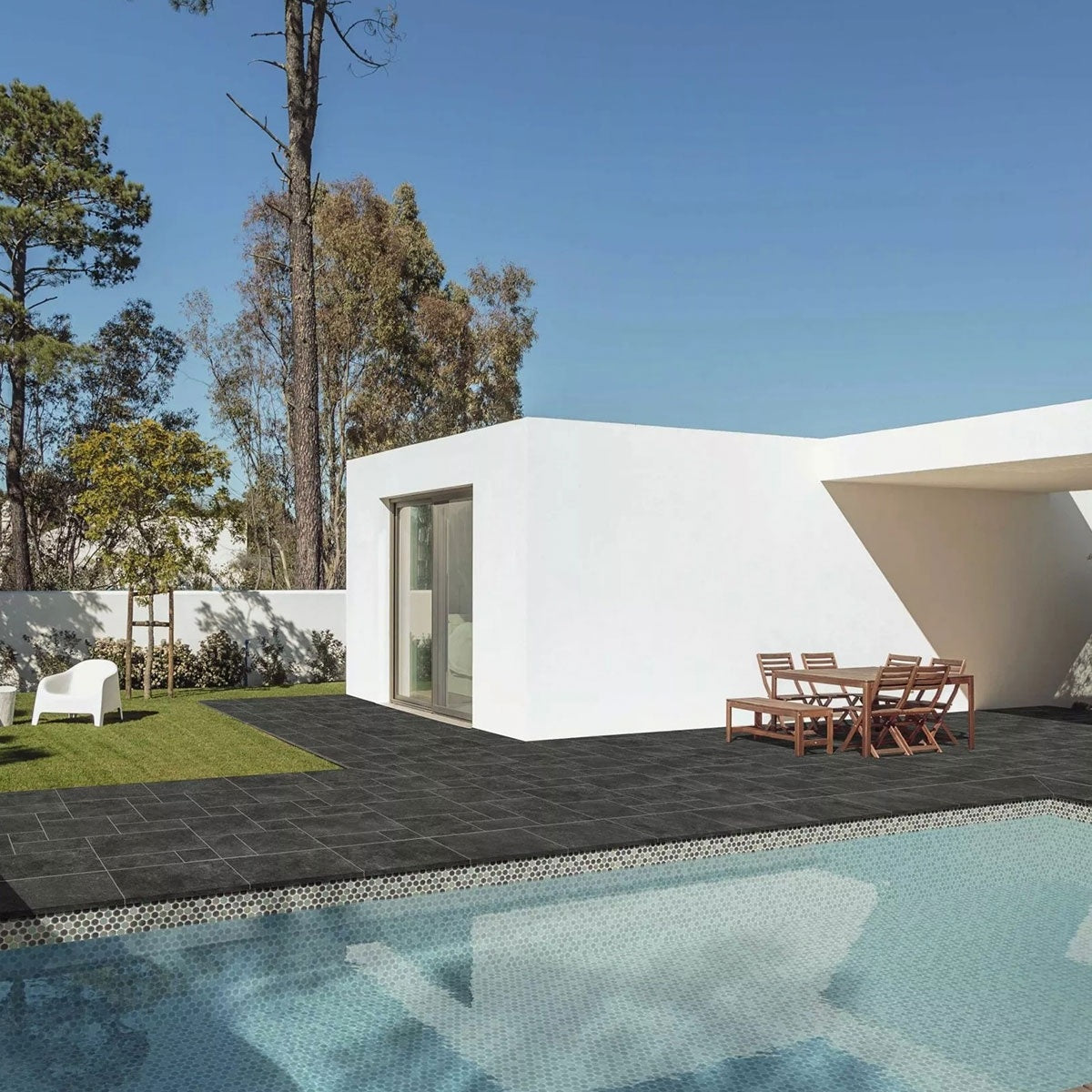 Carrelage Effet Pierre Modular Borgogna Stone Black Multiformat de Realonda