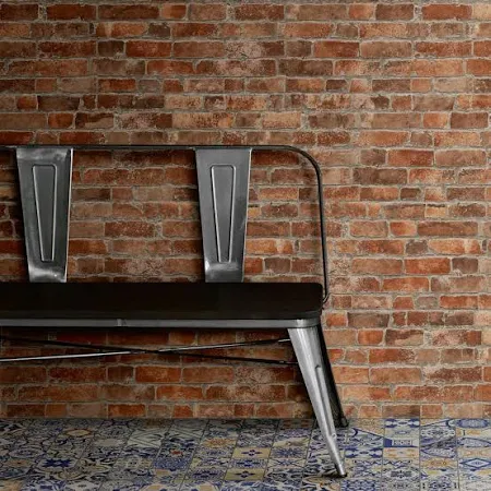 Carrelage Parement Mural Effet Pierre Brique Manhattan Cotto 31x56 cm de Realonda
