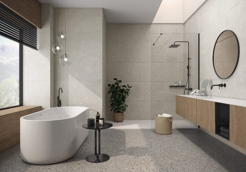 Carrelage Effet Terrazzo Rectifie Gobi Grigio 60x60 cm de Prissmacer