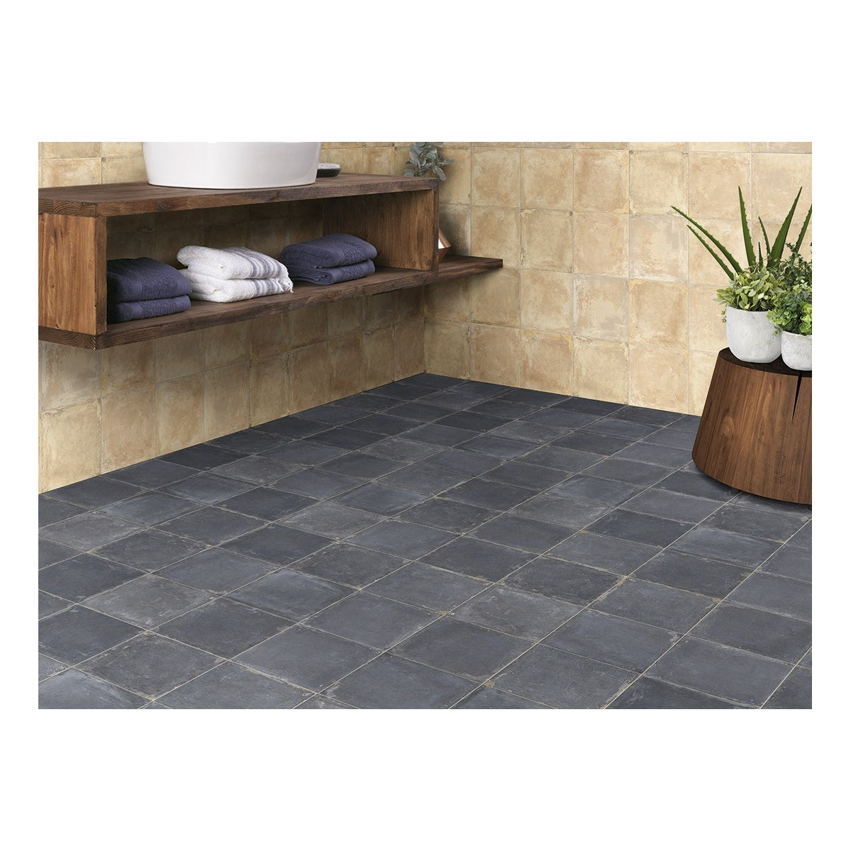 Carrelage Effet carreaux de ciment vieilli Canaletto Bianco 20x20 cm de Mainzu