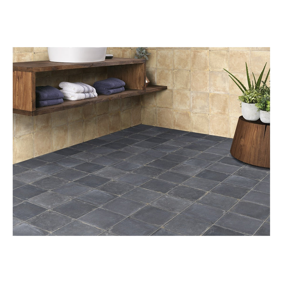 Carrelage Effet carreaux de ciment vieilli Canaletto Bianco 20x20 cm de Mainzu20x20 cm Boite de 1 m² / Scudo Azurro