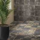 Carrelage Effet carreaux de ciment vieilli Canaletto Nero 20x20 cm de Mainzu20x20 cm Boite de 1 m² / Canaletto Nero