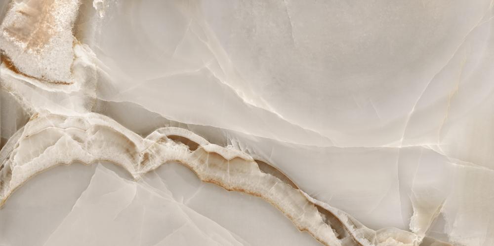 Carrelage Effet Marbre Selene Cappuccino Poli Brillant 60x120 cm de Dune
