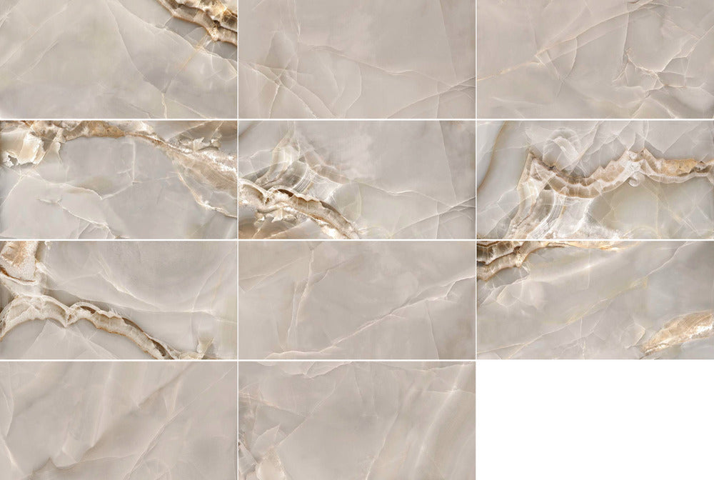 Carrelage Effet Marbre Selene Cappuccino Poli Brillant 60x120 cm de Dune