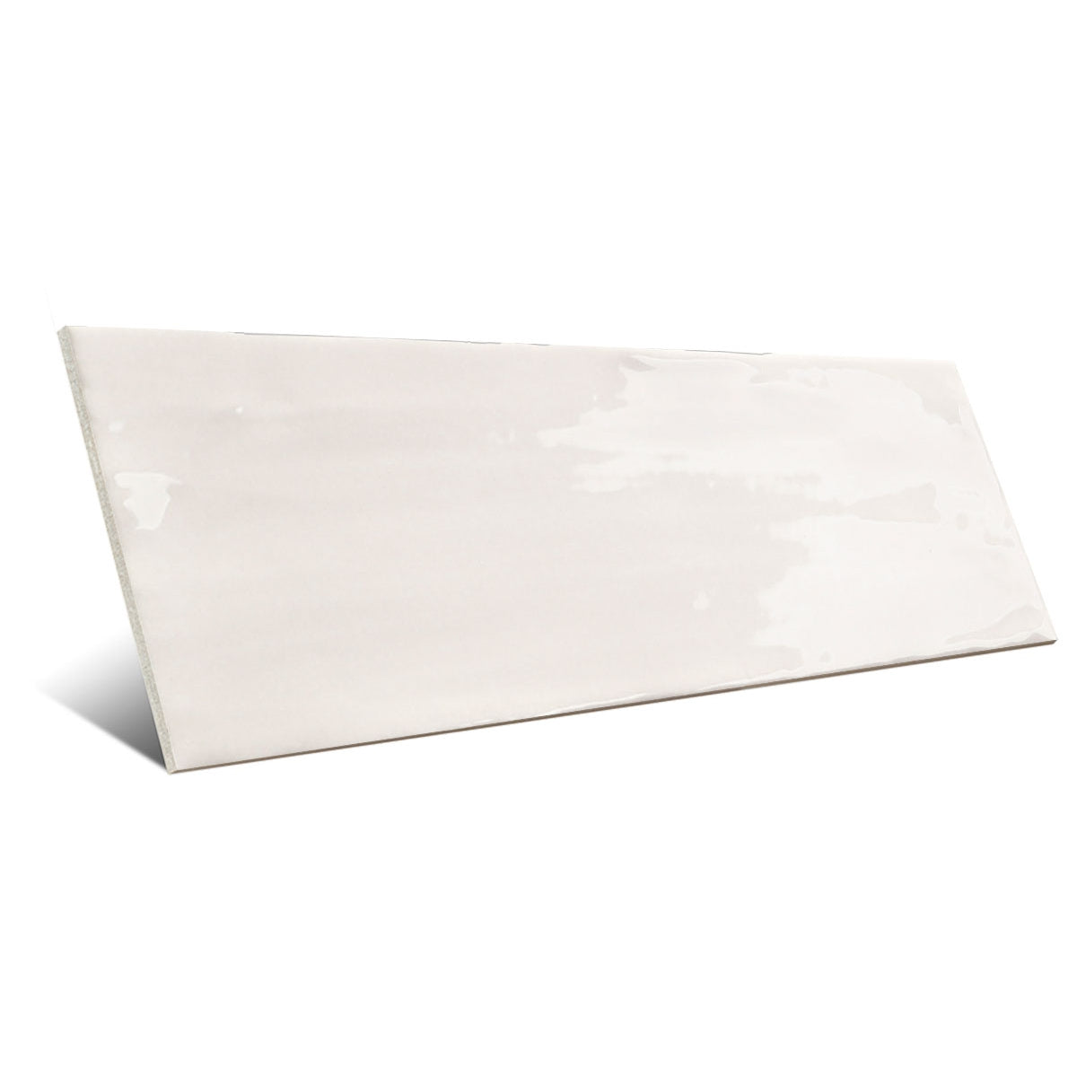 Carrelage Effet Zellige Brillant Tabarca Blanco Brillant 7.5x23 cm de Dune