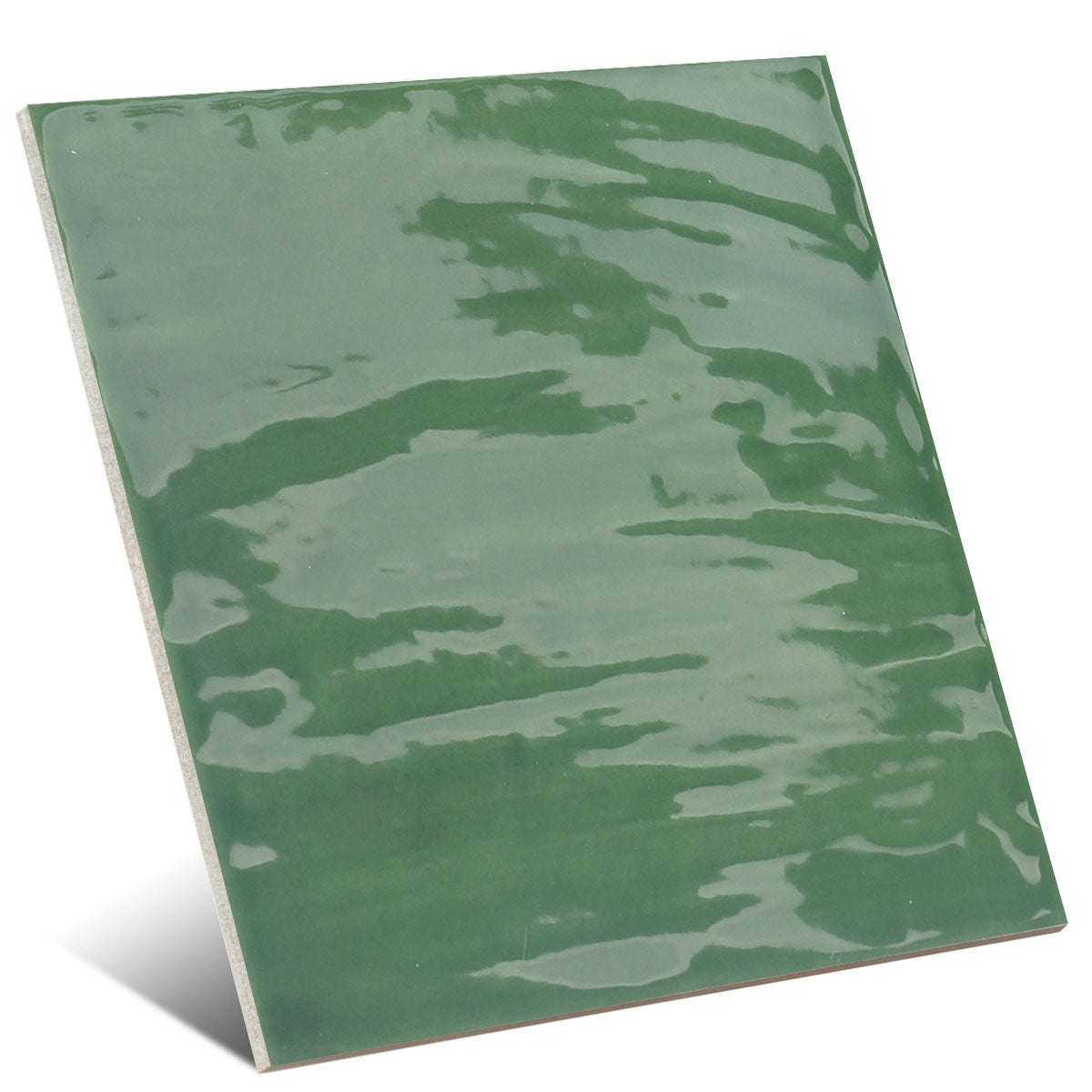 Carrelage Effet Zellige Brillant Tabarca Verde 15x15 cm de Dune