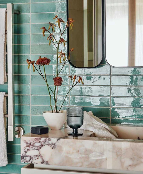Carrelage Effet Zellige Lume Turquoise 6x24 cm de Marazzi