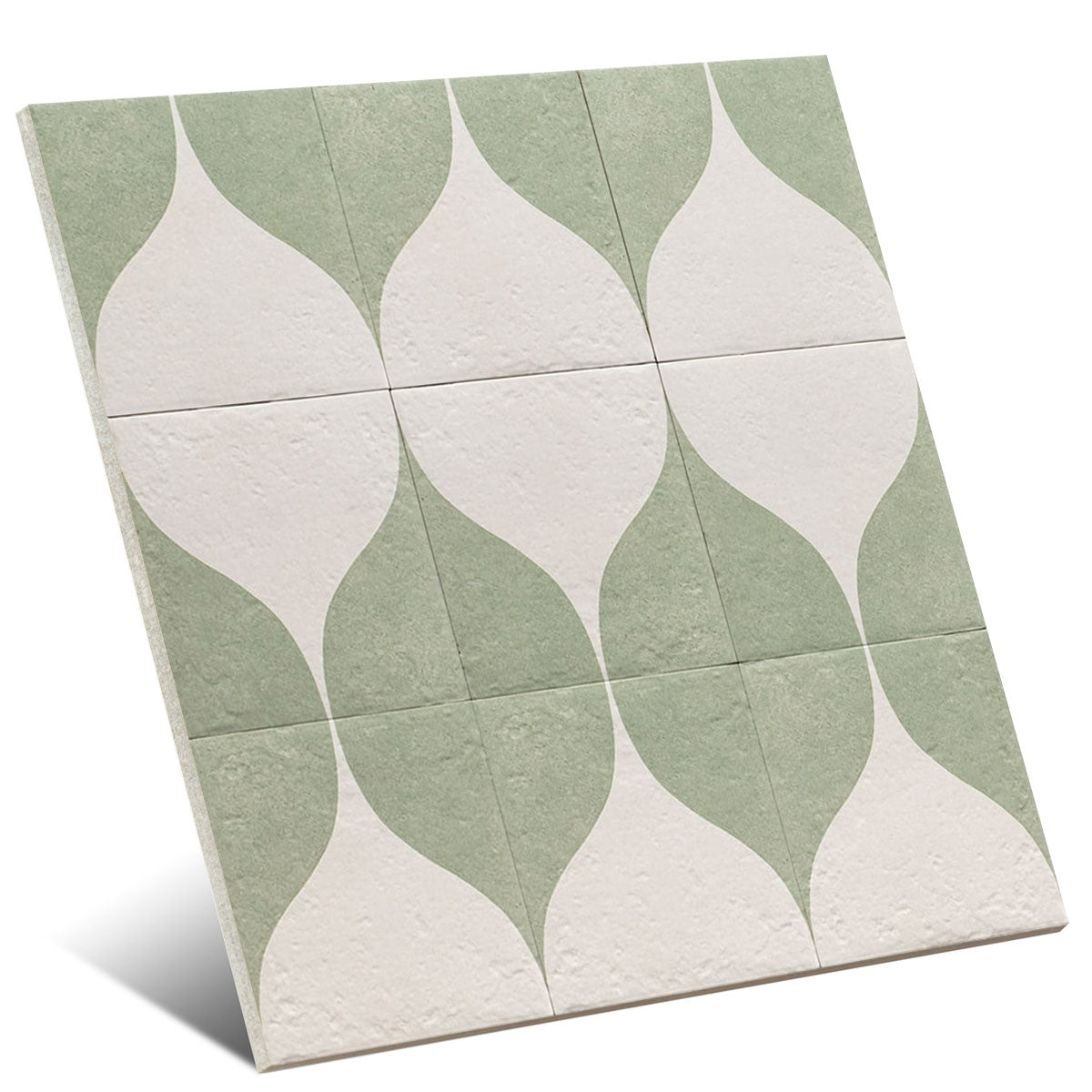 Carrelage Effet Carreau de ciment Green Garden Decor Green Two 20x20 cm de Mainzu