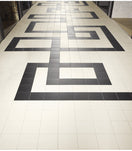Carrelage Effet carreaux de ciment Centro Florentine Black 20x20 cm de Mainzu20x20 cm Boite de 1 m² / Victorian Blanco