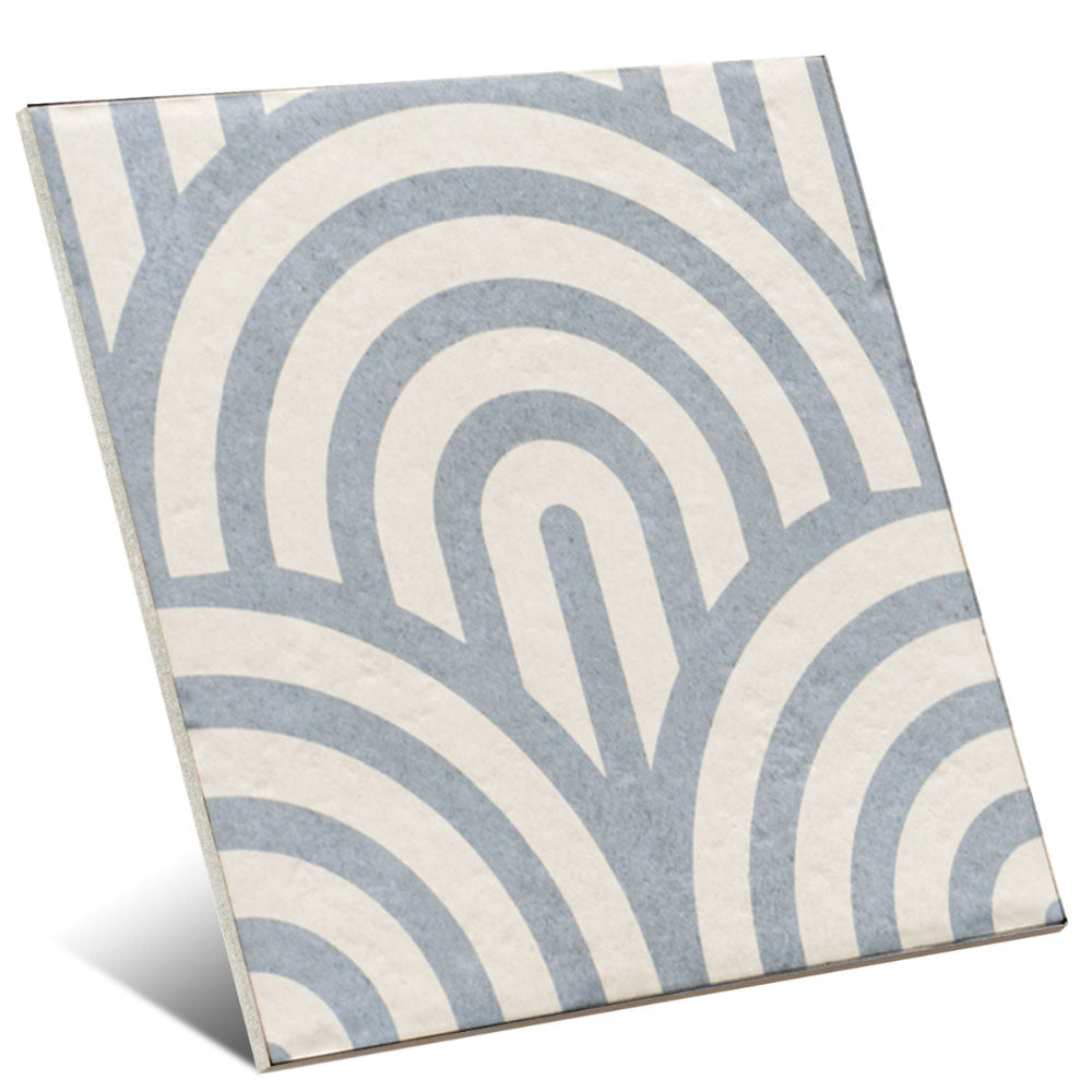 Carrelage Effet carreau de ciment Blue Water Decor Blue Three 20x20 cm de Mainzu